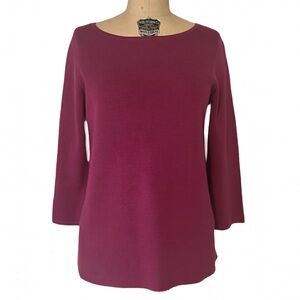 Eileen Fisher Pink Sweater Knit Top